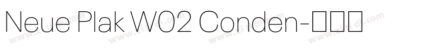 Neue Plak W02 Conden字体转换